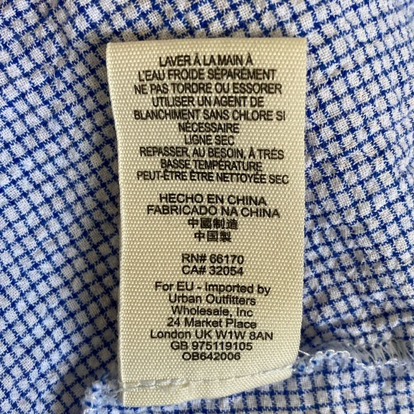 Free People Retro Romance Blue Gingham Maxi Top - Picture 11 of 13